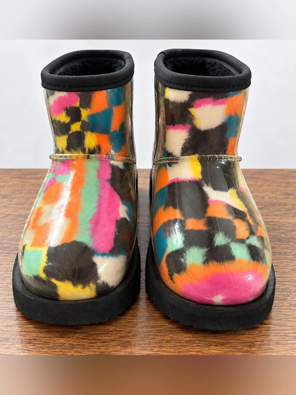 UGG Classic Clear Mini Check Multicolor Waterproof Boots Little Kids 10